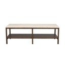 Масичка за кафе в кафяво и бежово с каменен плот 140x60 cm Orwel - Rowico