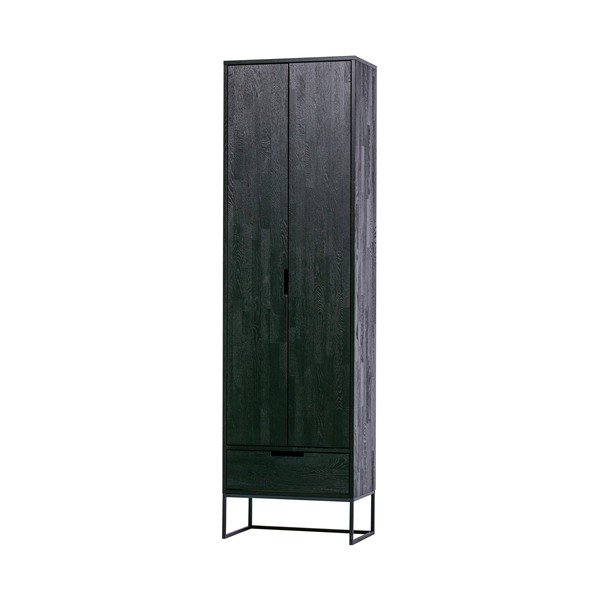 Черно шкафче от масивен ясен 60x210x36 cm Silas – WOOOD-image-3