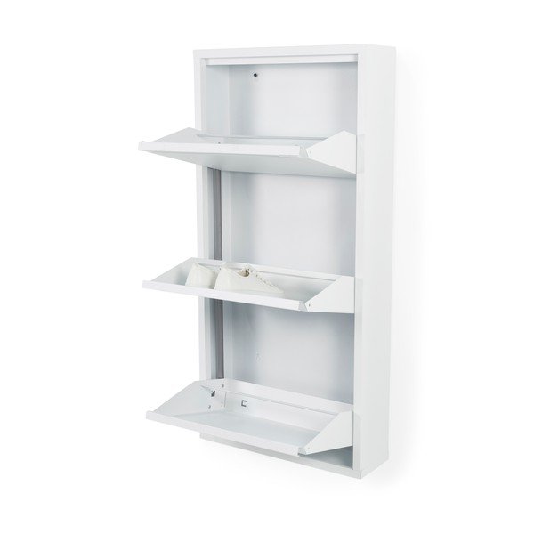 Бяла метална накланяща се стойка за обувки 50x103x15 cm Billy – Spinder Design-image-2