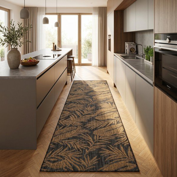 Черна/кафява пътека за открито и закрито 80x250 cm Mira 1451 – Ayyildiz Carpets-image-1