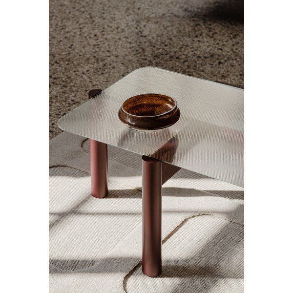 Бордо масичка за кафе със стъклен плот 55x105 cm Kob – noo.ma-image-3