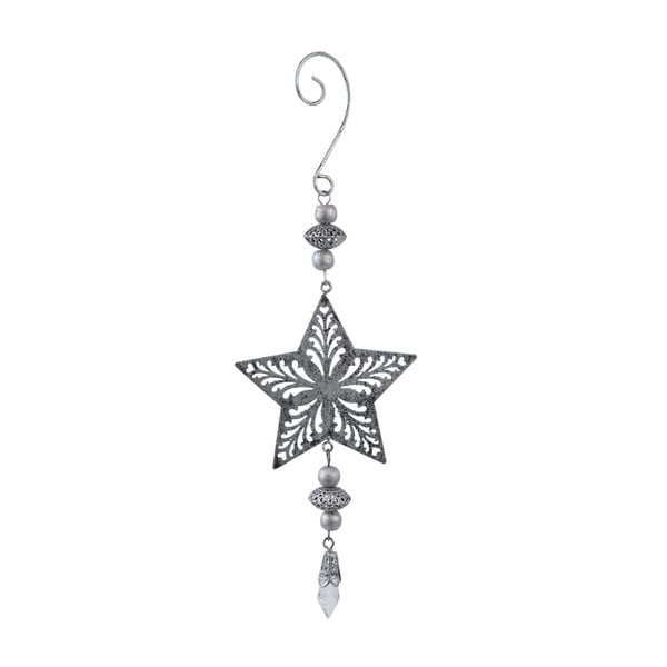 Малка висяща коледна украса във формата на звезда с диамант Ego decor - Ego Dekor