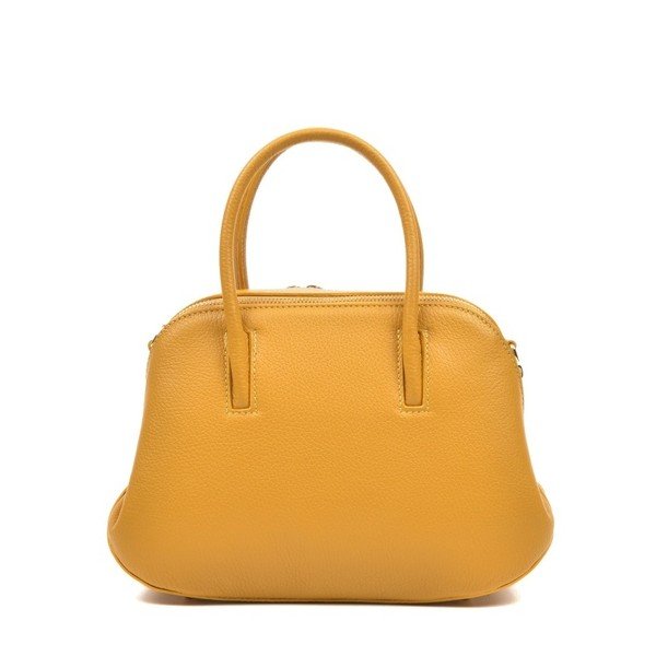 Жълта кожена чанта Mangotti Marion - Mangotti Bags-image-1