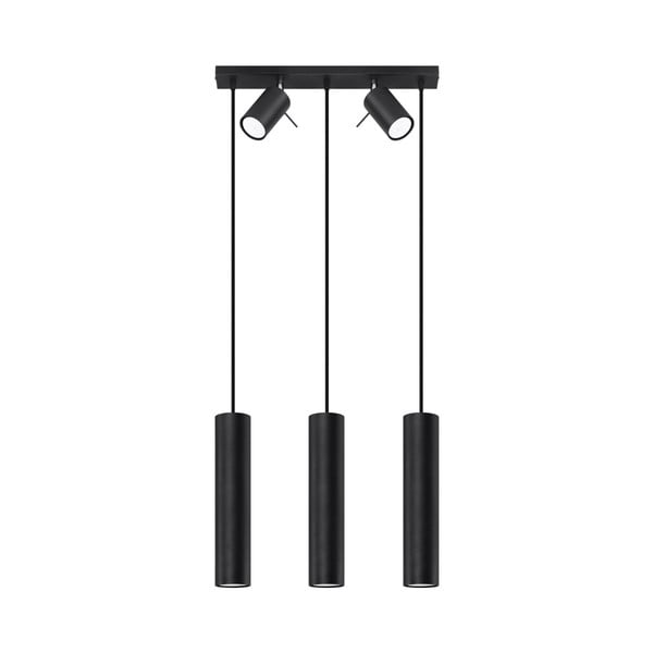 Черна висяща лампа с метален абажур 45x5 cm Etna - Nice Lamps