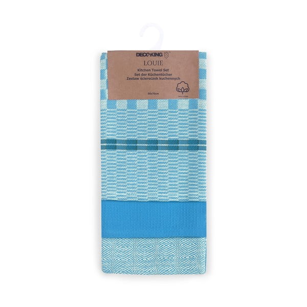 Памучни чаени кърпи в комплект от 3 броя 50x70 cm Louie - DecoKing-image-2