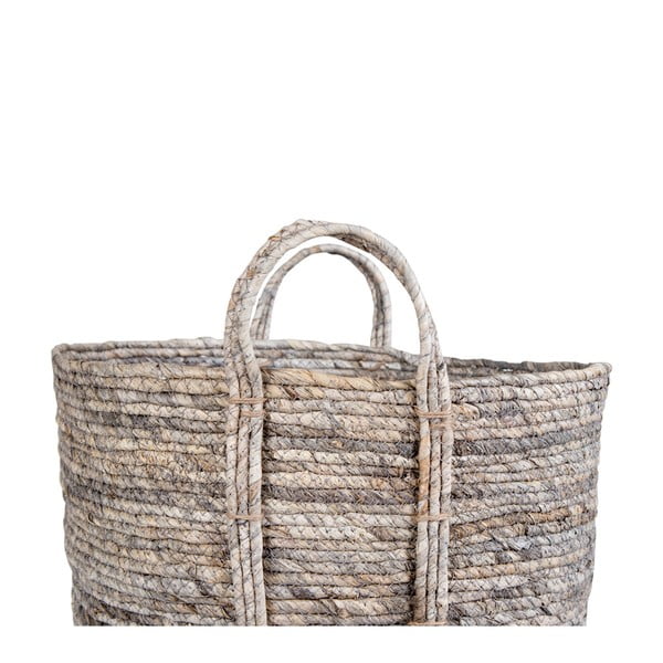 Сива кошница за съхранение, изработена от царевични листа Udine - House Nordic-image-1