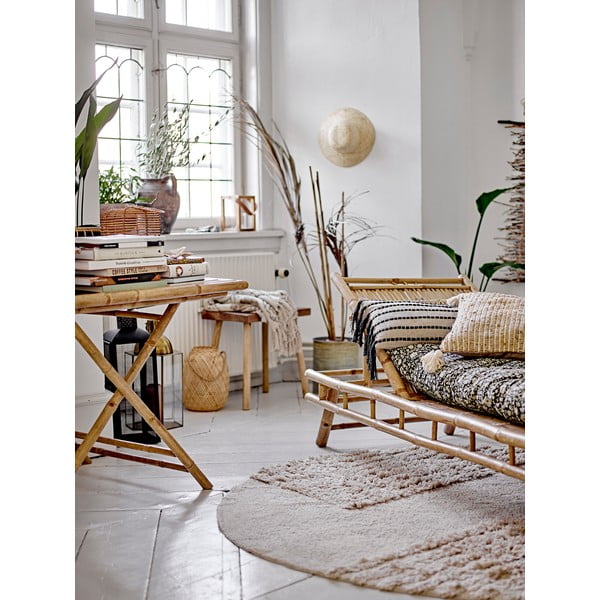 Бамбуков градински шезлонг в естествен цвят Sole - Bloomingville-image-1