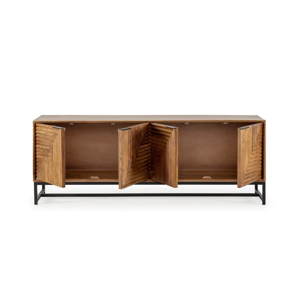 Маса за телевизор от масивно манго в естествен цвят 160x58x40 cm Nereida – MOME-image-4