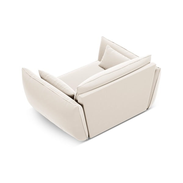 Бежово кадифено кресло Vanda – Mazzini Sofas-image-3