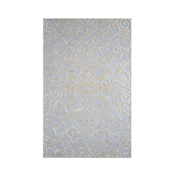 Ručně tuftovaný stříbrný koberec Monte Carlo, 244x153 cm