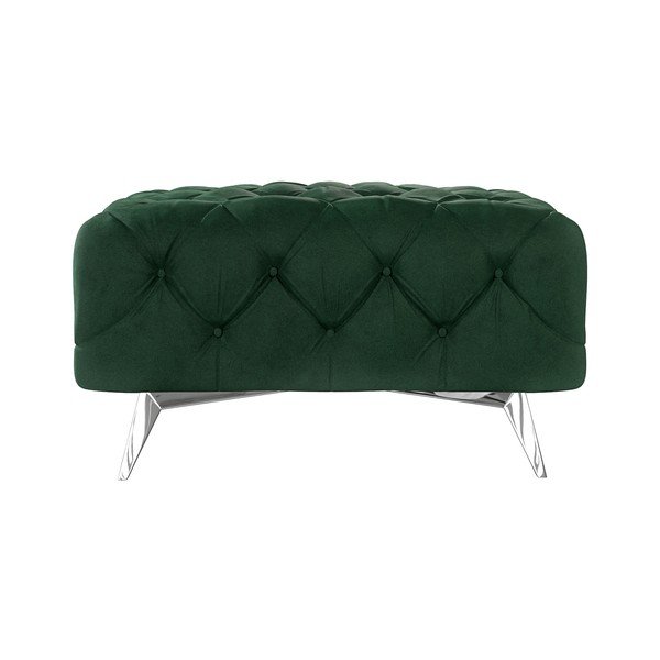 Тъмнозелена кадифена табуретка Chelsea – Ropez