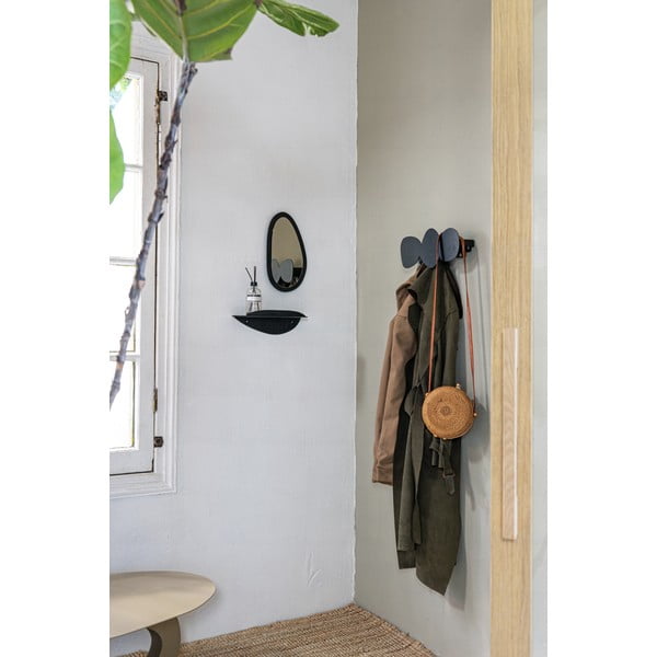 Черна метална стенна закачалка 35 cm Tumulo – Spinder Design-image-3