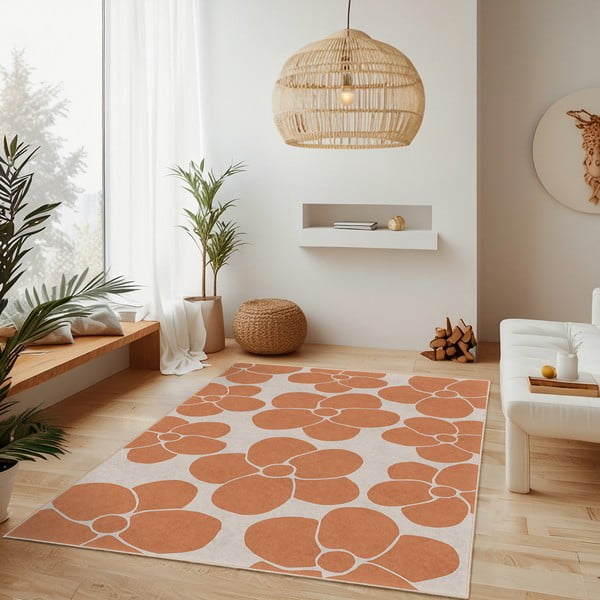 Оранжева пътека подходяща за пране 80x200 cm Orange Meadow – Mila Home-image-2