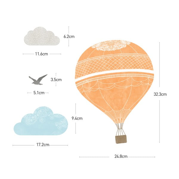 Комплект стикери за стена Montgolfier - Ambiance-image-2