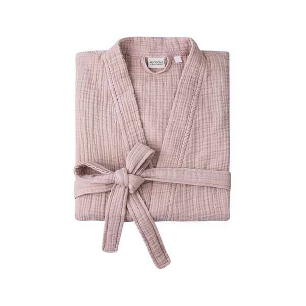 Розова муселинова хавлия размер S/M Kimono – Foutastic-image-2