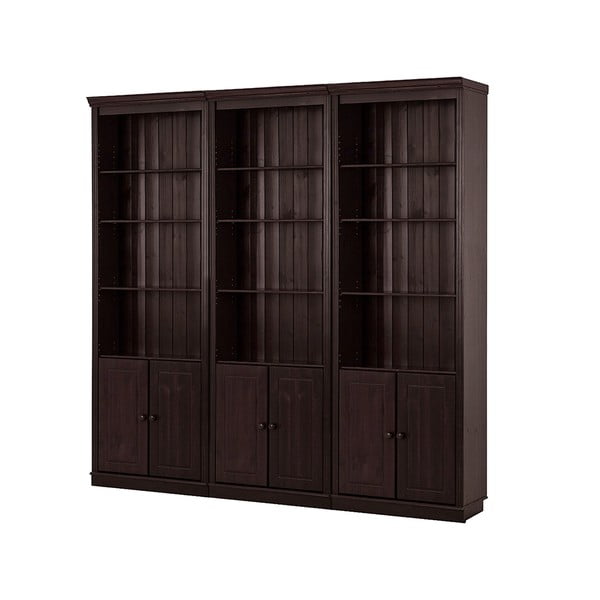 Кафява библиотека от масивен бор 222x223 cm Anita – Støraa-image-2