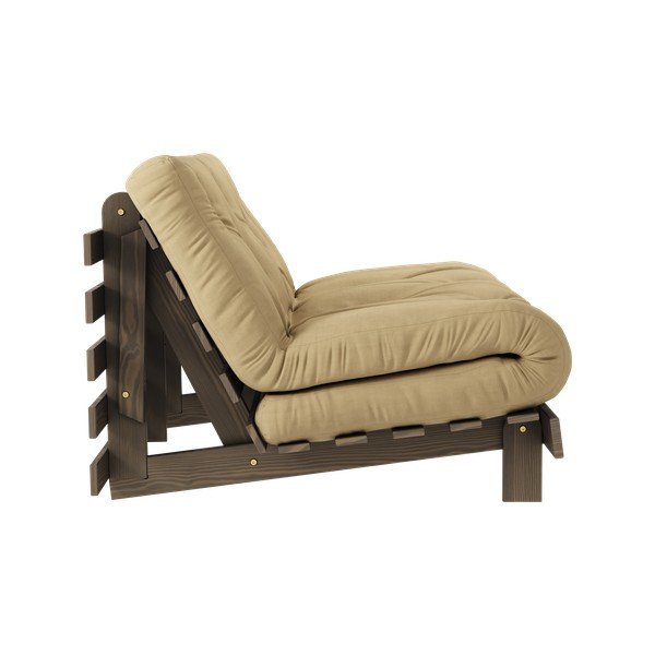 Разтегателен диван в бежово и горчица 140 cm Roots - Karup Design-image-4