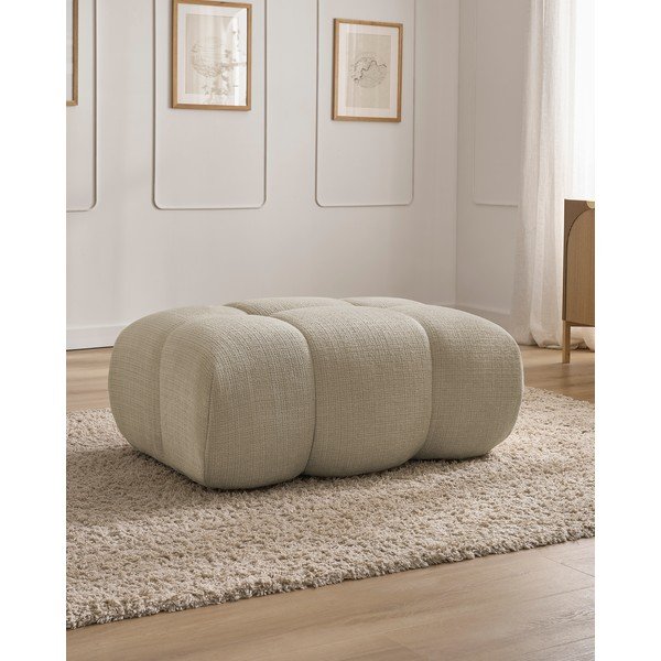 Бежова шенилова табуретка Ivane – Bobochic Paris-image-1