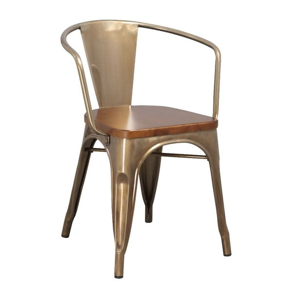 Kovová židle Moycor, kávová