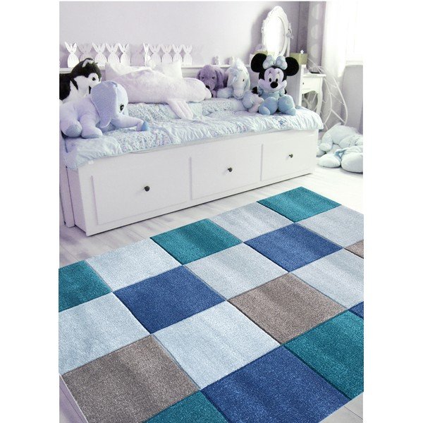 Modrý dětský koberec Happy Rugs Patchwork, 120 x 180 cm-image-2