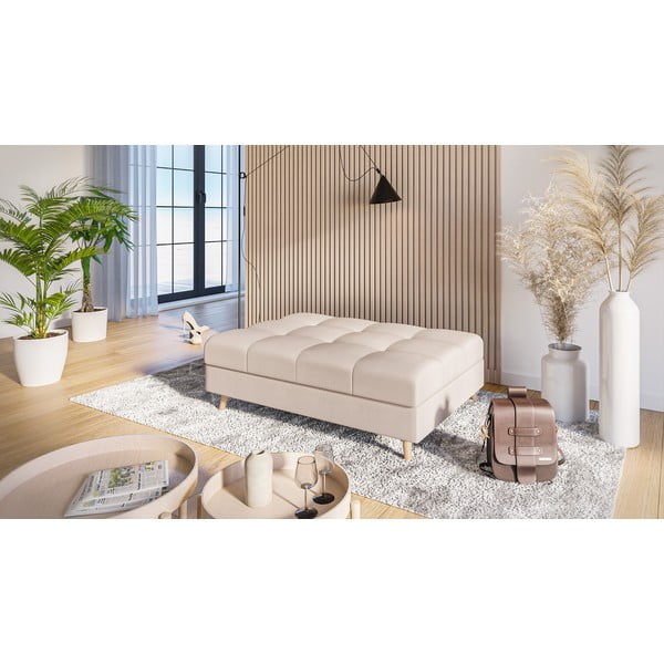 Кремава табуретка за крака Ariella - Ropez-image-1