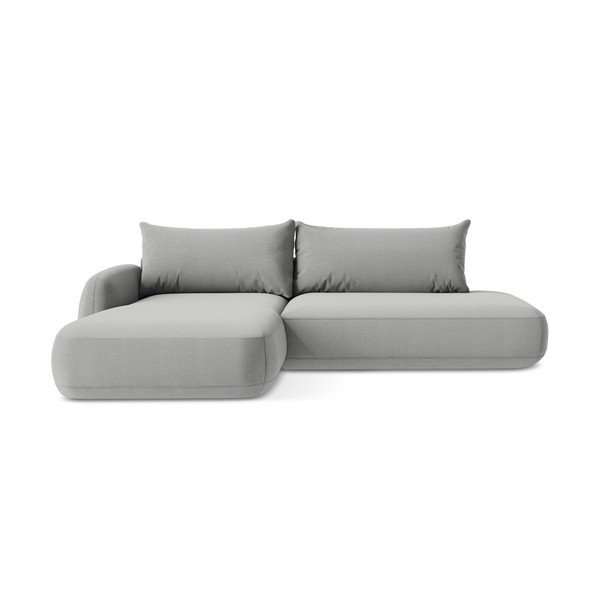 Светлосив сгъваем ъглов диван (ляв ъгъл) Hale – Makamii