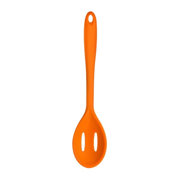 Oranžová silikonová děrovaná lžíce Premier Housewares Zing