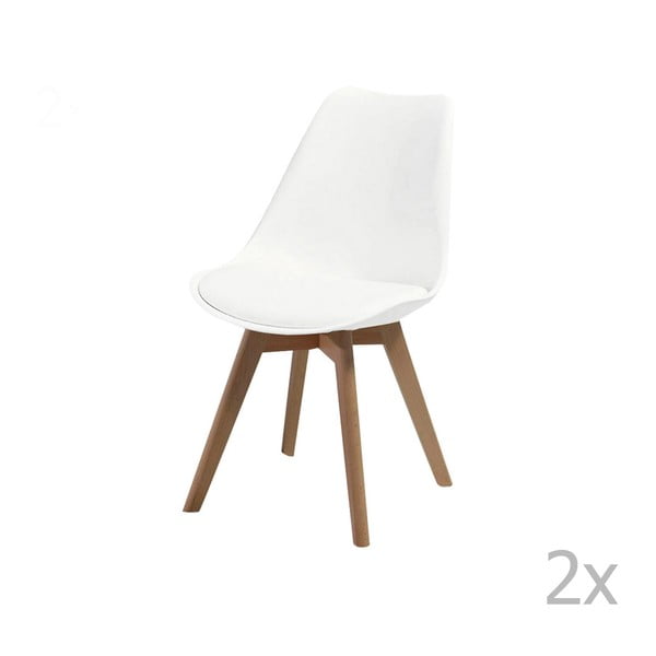 Sada 2 bílých  jídelních židlí Crido Consulting Cushion