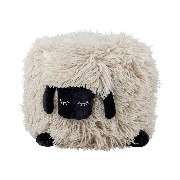Кремав вълнен детски пуф Dolly – Bloomingville Mini
