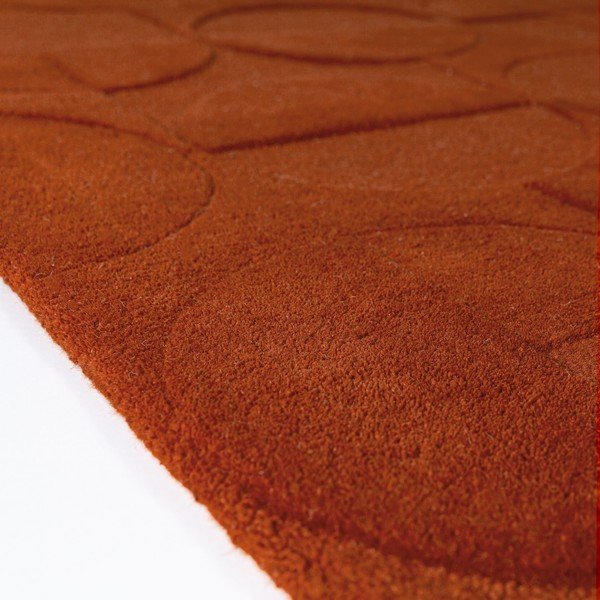 Теракотен ръчно изработен вълнен кръгъл килим ø 160 cm Gigi – Flair Rugs-image-3