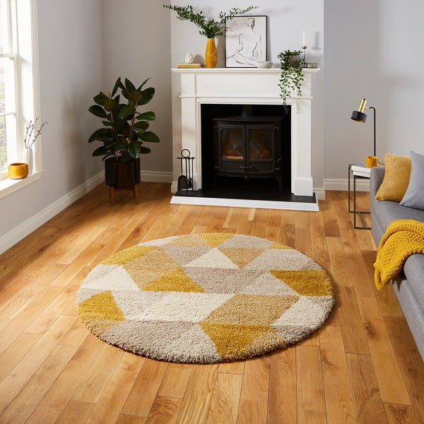 Килим Светъл триъгълник, ø 160 cm Royal Nomadic - Think Rugs-image-1