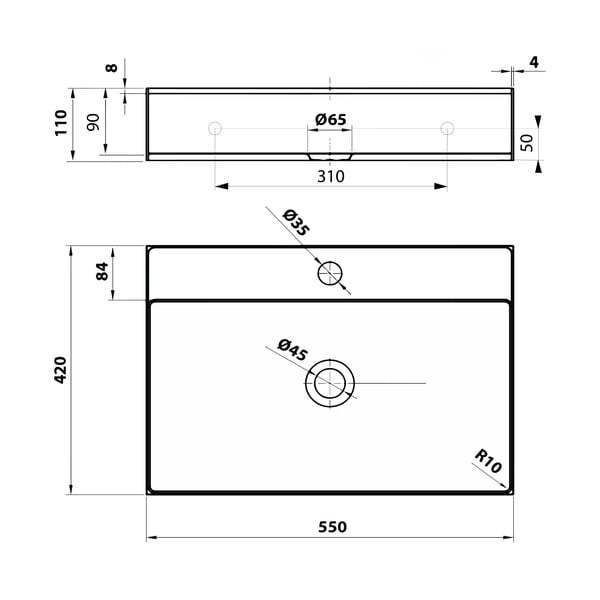 Мивка от неръждаема стомана в златисто 55x42 cm Aurum – Sapho-image-3
