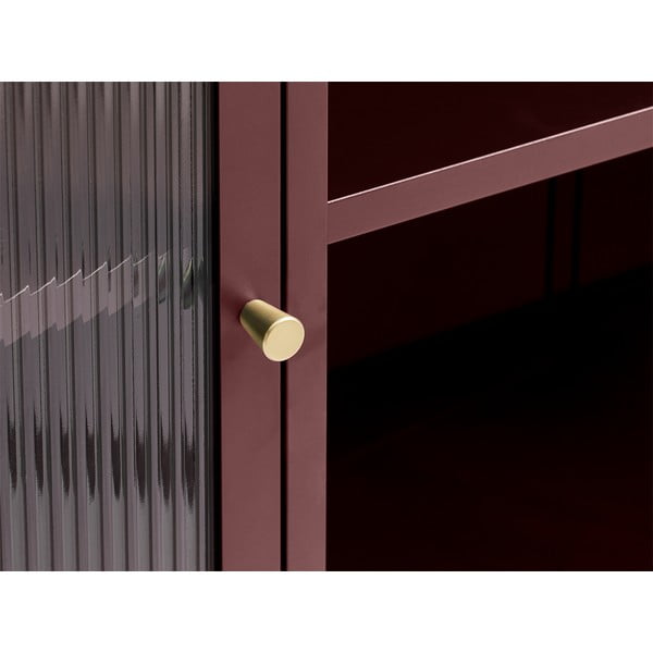 Червена метална витрина 132x85 cm Bronco – Unique Furniture-image-1