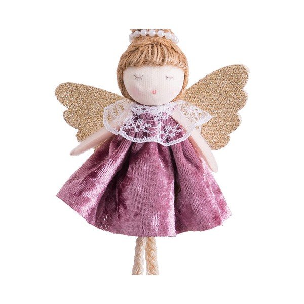 Текстилна Коледна украса 14 cm Angel – Casa Selección-image-1