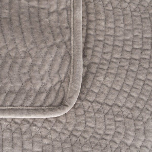 Сиво капитонирано покривало за легло 230x260 cm – Ixia-image-1