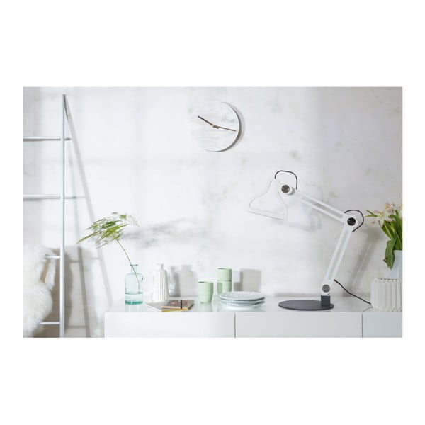 Бял мраморен часовник Zuiver Time Wall Clock-image-1