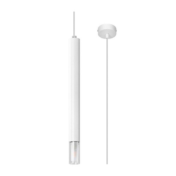 Бяло метално висящо осветително тяло ø 8 cm Vittoria – Sollux