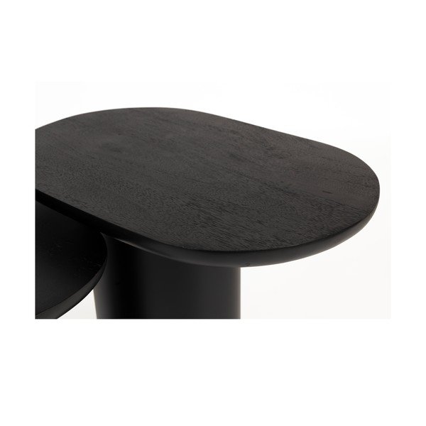 Странични масички в комплект 2 бр. с дъска от мангово дърво 37x56 cm Bela – White Label-image-4