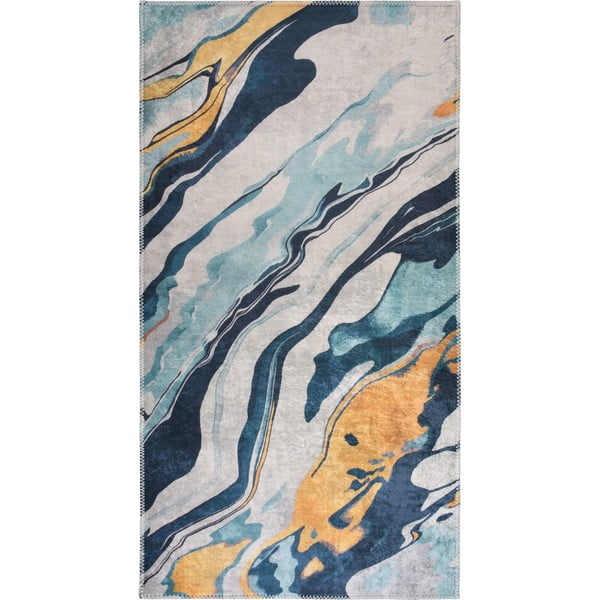 Жълто-син килим подходящ за пране 60x100 cm Colors of Joy – Vitaus