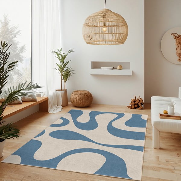 Синя пътека подходяща за пране 60x230 cm Blue Latte – Mila Home-image-4