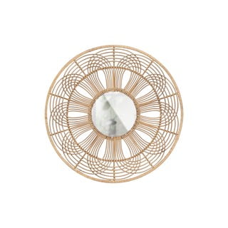 Стенно огледало с бамбукова рамка ø 76 cm Obi - Basiclabel