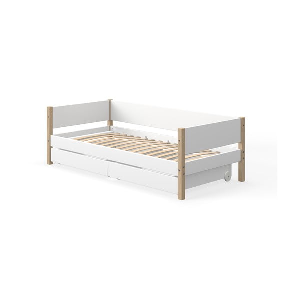 Бяло детско легло с чекмеджета , 90 x 200 cm White - Flexa