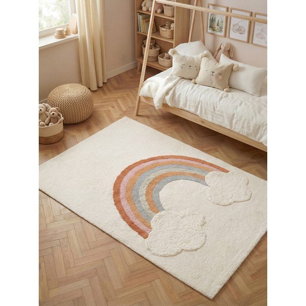 Кремав памучен детски килим подходящ за пране/ръчно изработен 140x200 cm Snuggle Petite – Hanse Home-image-1