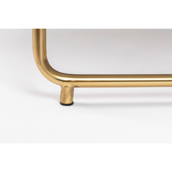 Кръгла масичка за кафе с мраморен плот в зелен и златист цвят ø 70 cm Timpa – White Label-image-4