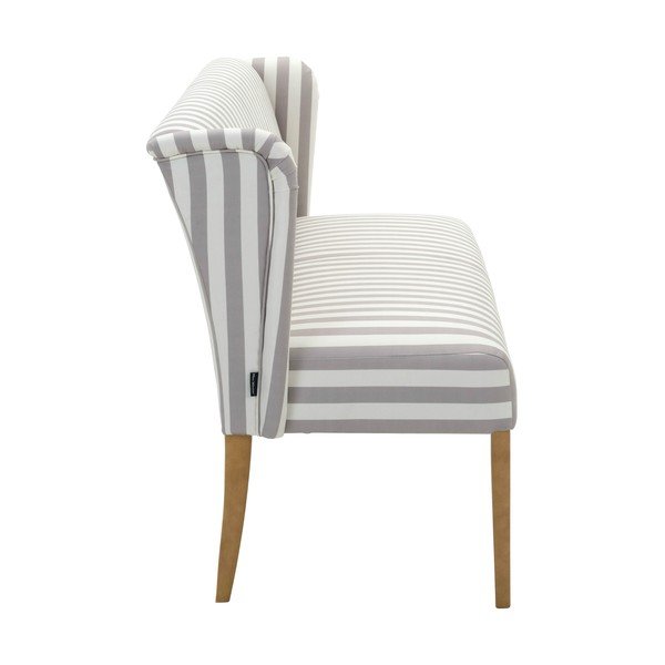 Сива и бяла тапицирана пейка Hendrick - Max Winzer-image-3