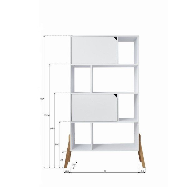 Дървена етажерка от бял дъб Lotta - BELLAMY-image-3
