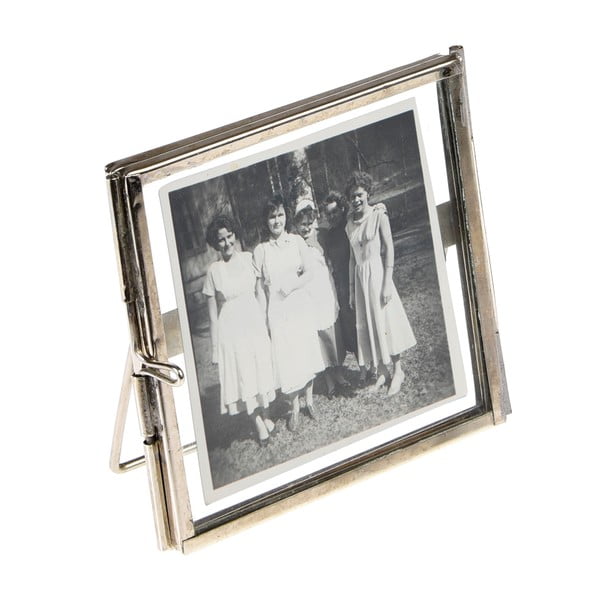 Stříbrný rámeček na fotografii Rex London Brass, 8 x 8 cm
