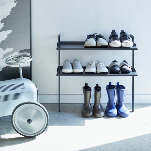 Черна метална стойка за детски обувки Tower - YAMAZAKI-image-1