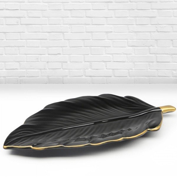 Керамичен декоративен поднос Leaf – Mioli Decor-image-1