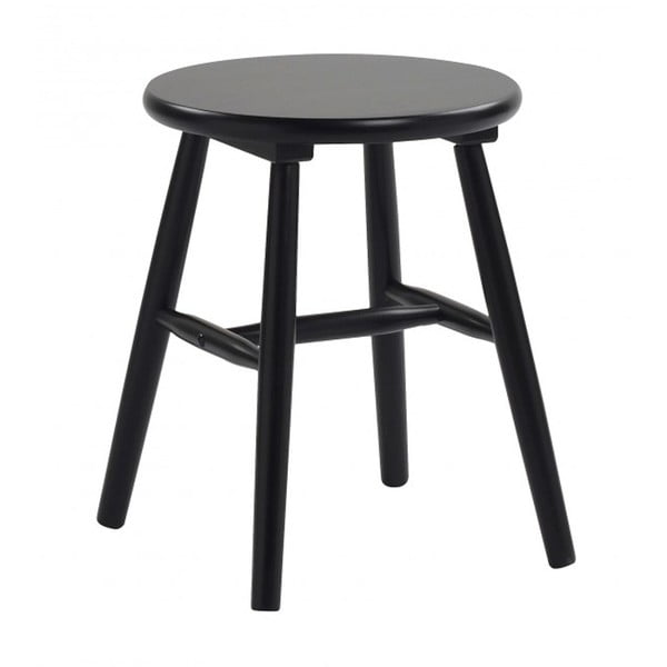 Černá dřevěná stolička Folke Python, ⌀ 36 cm
